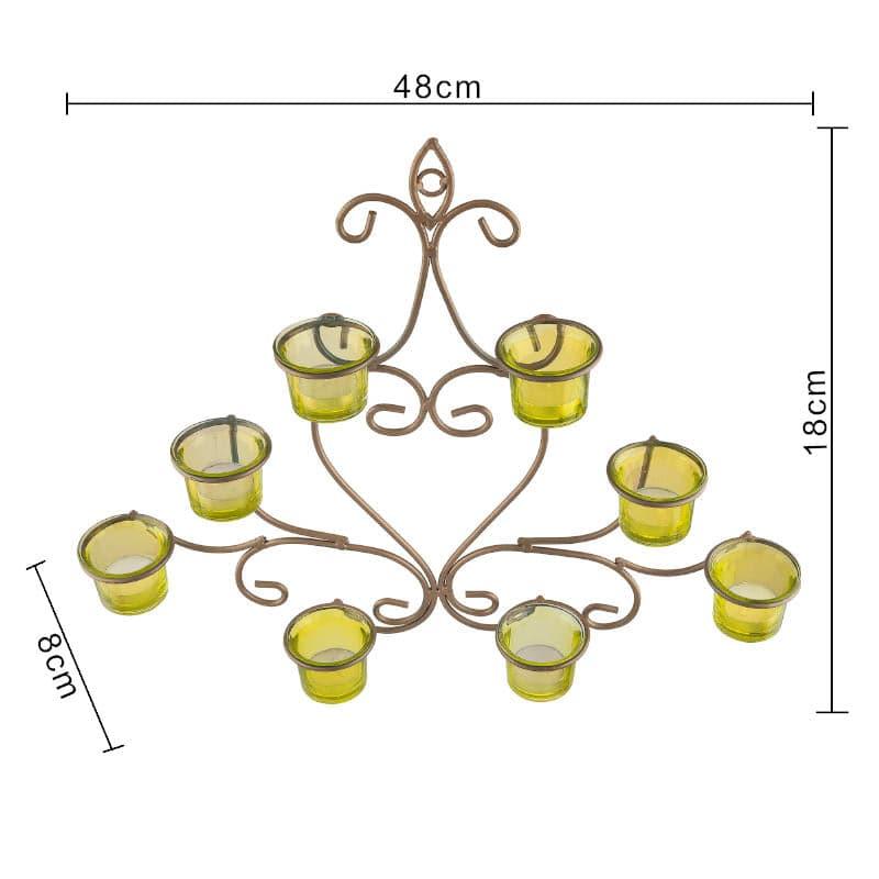 Buy Floral Gold Frame Candle Holder - Yellow Candle Holders from Vaaree