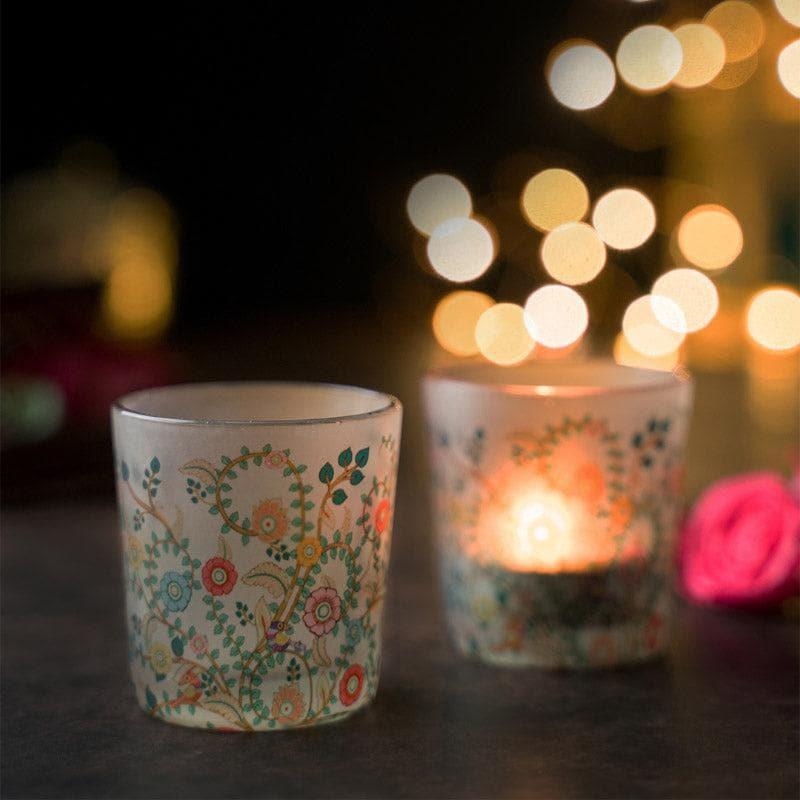 Buy Floral Vine Candle Votive - Set Of Two Candle Holders from Vaaree