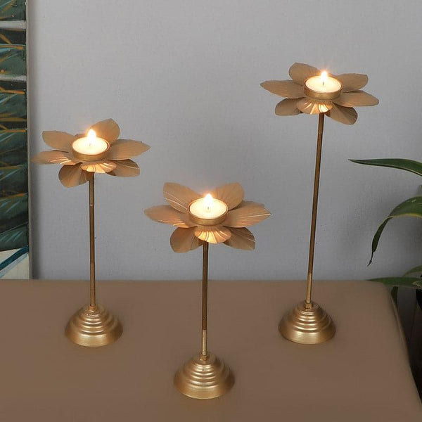 Buy Florencia Tealight Candle Holder - Set Of Three Candle Holders from Vaaree