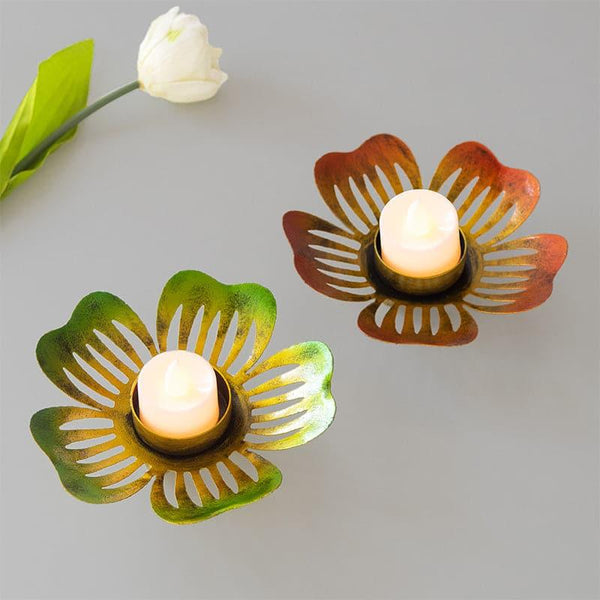 Tea Light Candle Holders - Floriana Tealight Candle Holder - Set Of Two