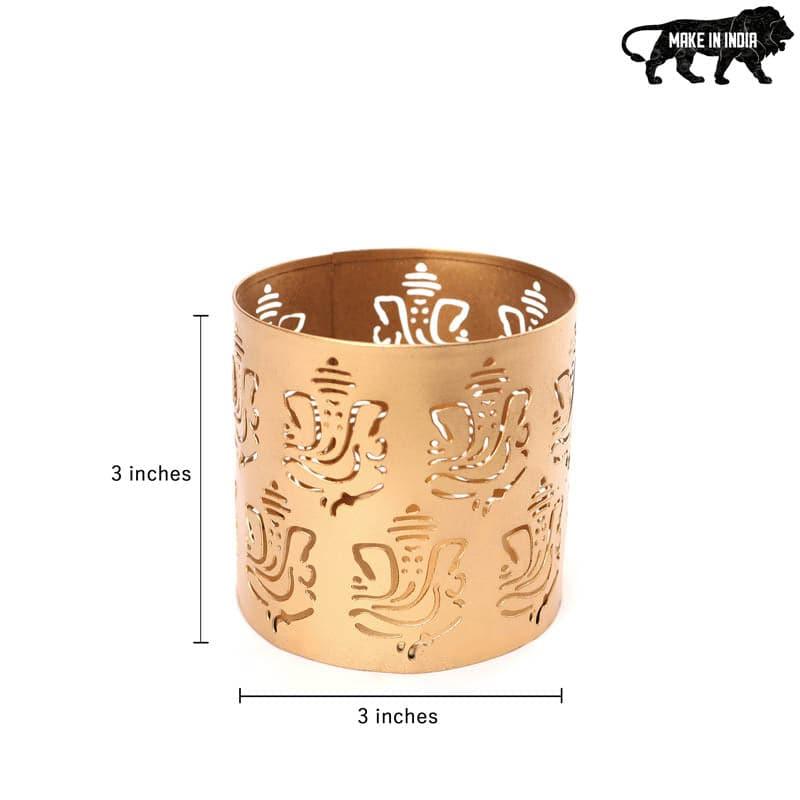 Tea Light Candle Holders - Ganesha Shadow Tea Light Holder