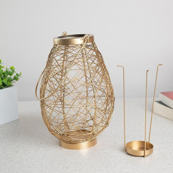 Buy Golden Netted Hanging Tealight Candle Holder Candle Holders from Vaaree