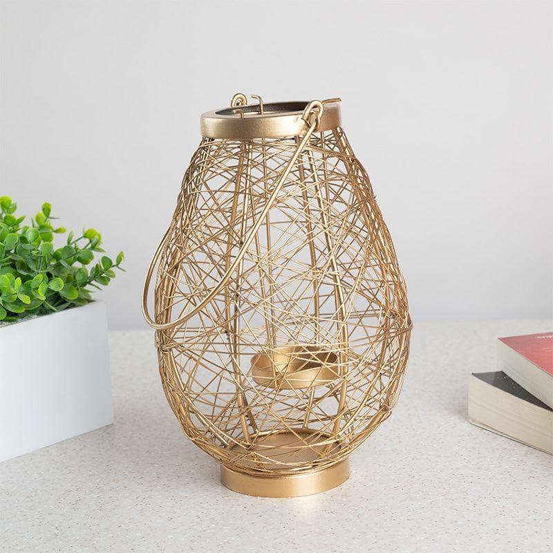 Buy Golden Netted Hanging Tealight Candle Holder Candle Holders from Vaaree