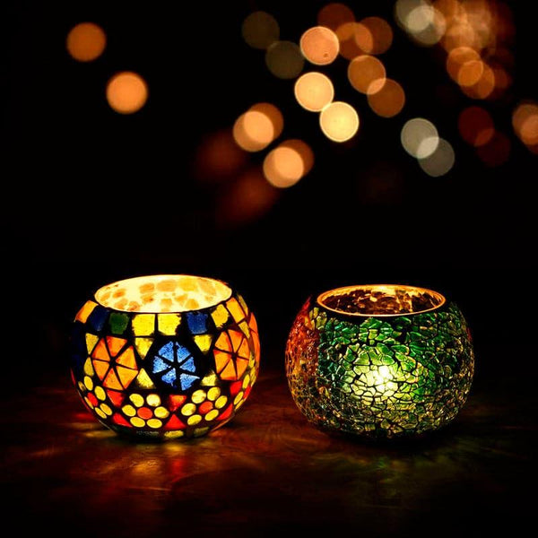 Buy Hasthana Tealight Candle Holder - Set Of Two Candle Holders from Vaaree