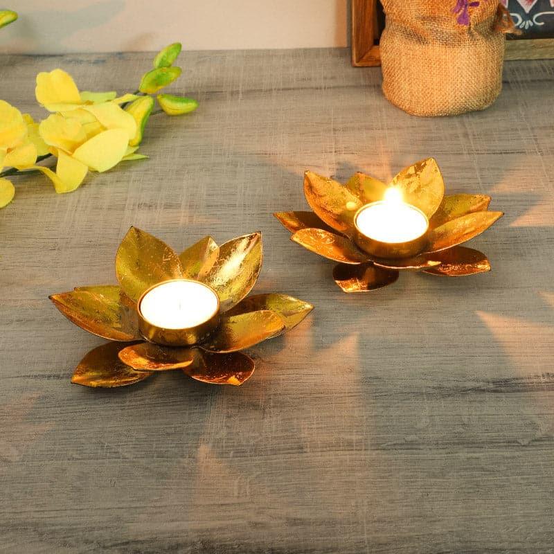 Buy Kusuma Tealight Holder - Set Of Two Candle Holders from Vaaree