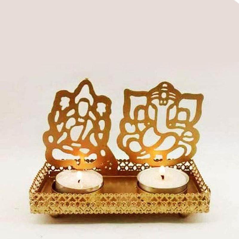 Buy Lakshmi Ganesh Illuminating Diyas Candle Holders from Vaaree