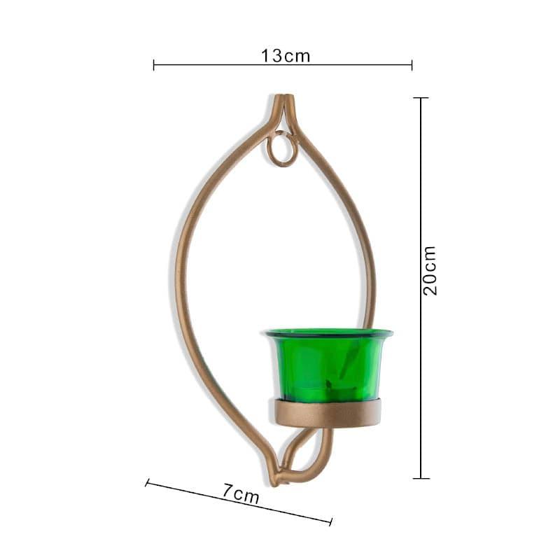 Buy Leafy Sconce Candle Holder (Green) - Set Of Two Candle Holders from Vaaree