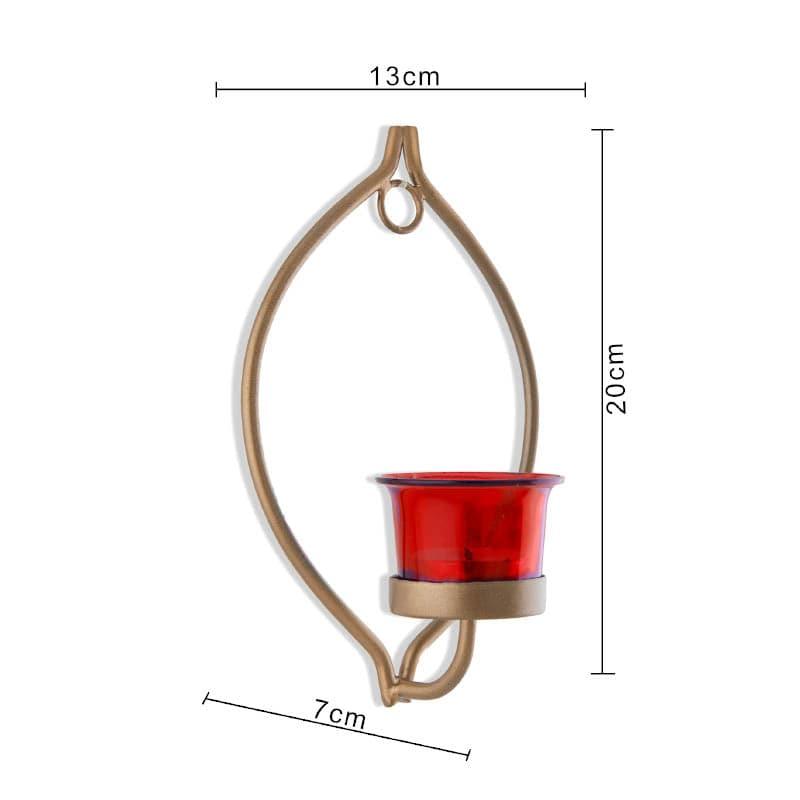 Buy Leafy Sconce Candle Holder (Red) - Set Of Two Candle Holders from Vaaree