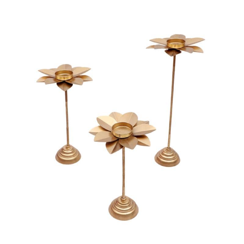 Buy Loretta Tealight Candle Holder - Set Of Three Candle Holders from Vaaree