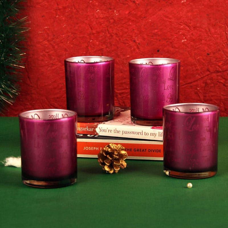 Buy Love Lasso Tealight Candle Holder - Set Of Four Candle Holders from Vaaree