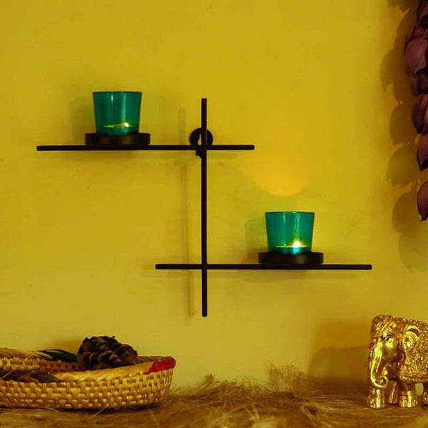 Buy Luminaire Votive Duo (Green) - Set Of Two Candle Holders from Vaaree