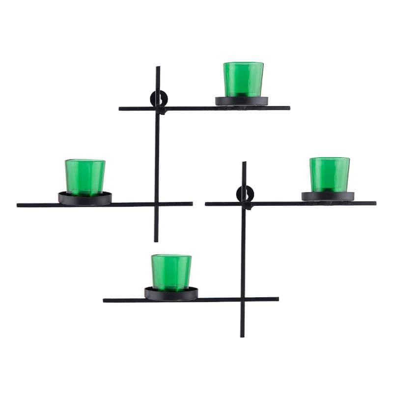 Buy Luminaire Votive Duo (Green) - Set Of Two Candle Holders from Vaaree