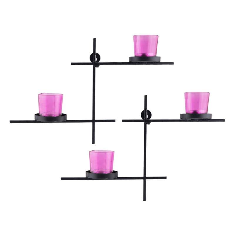 Buy Luminaire Votive Duo (Pink) - Set Of Two Candle Holders from Vaaree