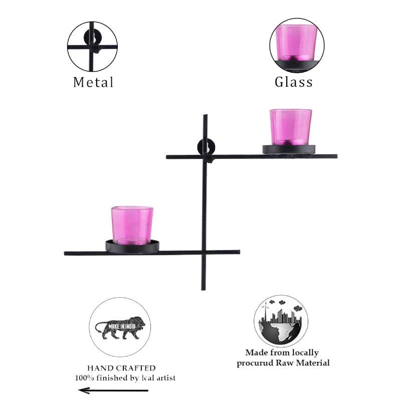 Buy Luminaire Votive Duo (Pink) - Set Of Two Candle Holders from Vaaree