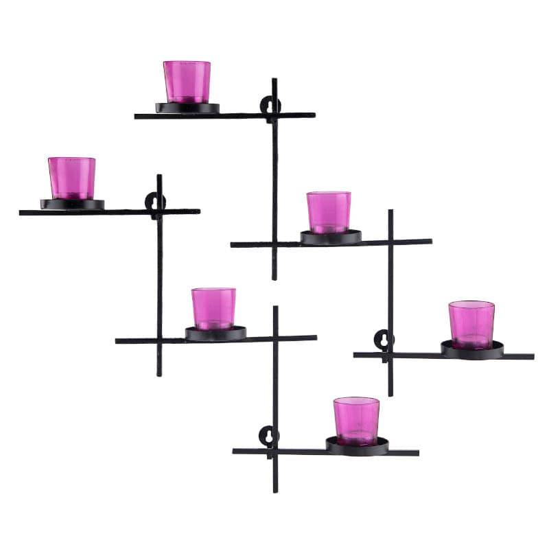 Buy Luminaire Votive Trio (Pink) - Set Of Two Candle Holders from Vaaree