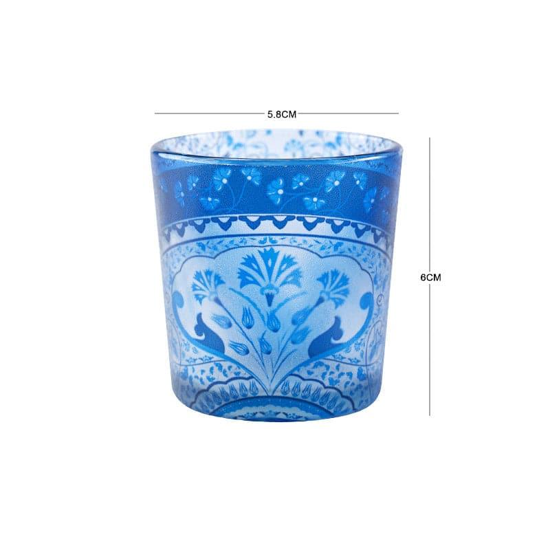 Buy Mandela Candle Votive (Blue) - Set Of Two Candle Holders from Vaaree