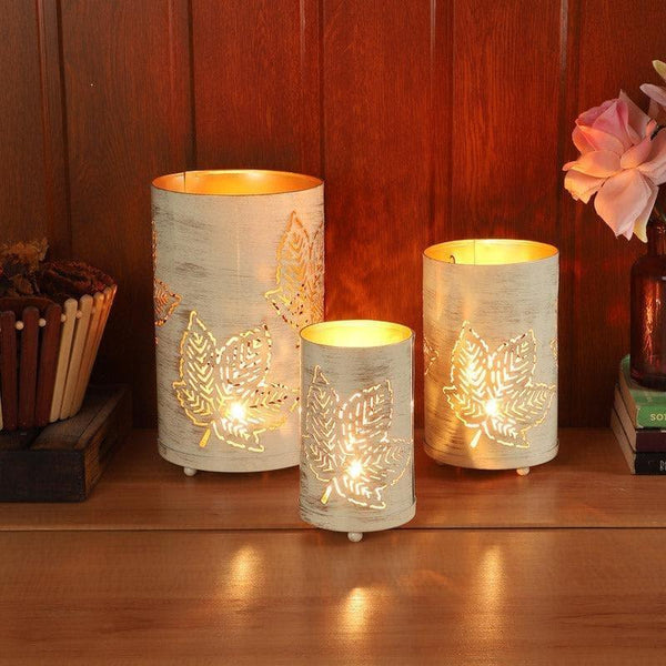 Buy Tea Light Candle Holders - Maple Mela Tealight Candle Holder - Set Of Three at Vaaree online