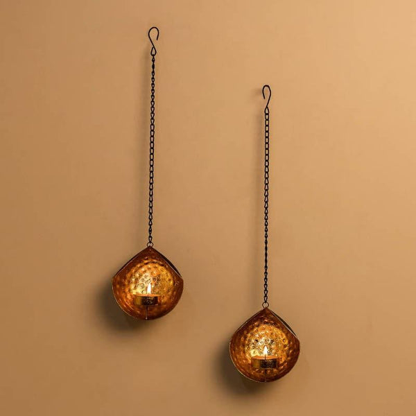 Buy Moora Tea Light Hanging - Set Of Two Candle Holders from Vaaree