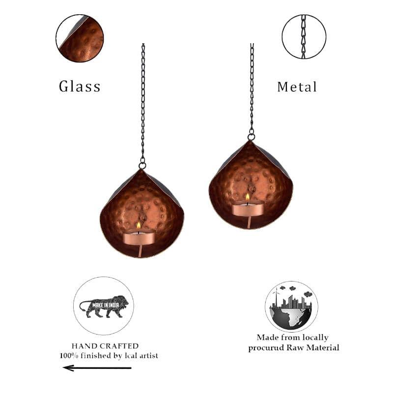 Buy Moora Tea Light Hanging - Set Of Two Candle Holders from Vaaree