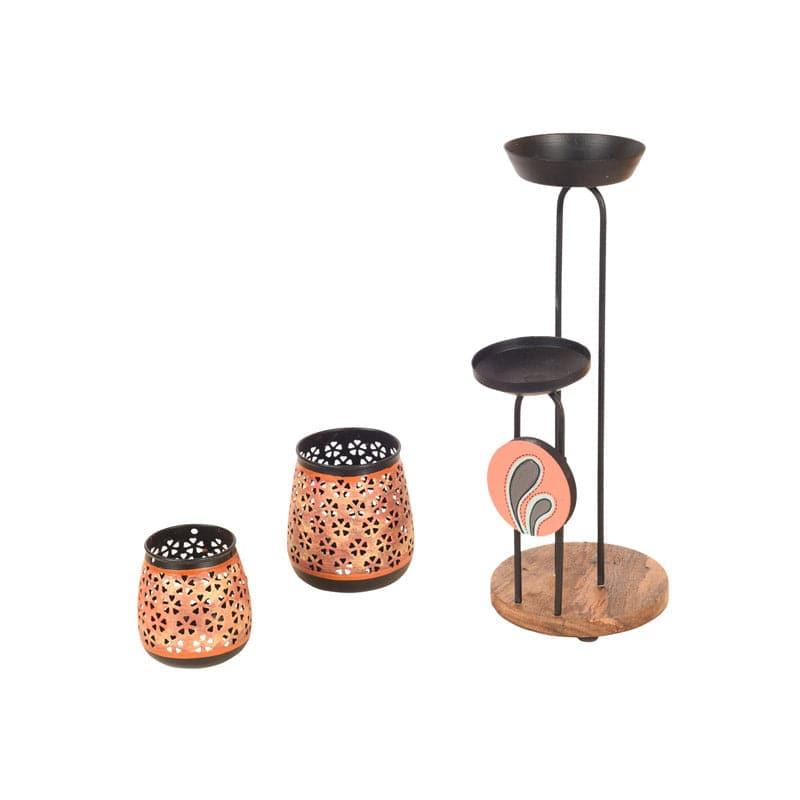 Buy Moroccan Salma Tealight Holder - Set Of Two Candle Holders from Vaaree