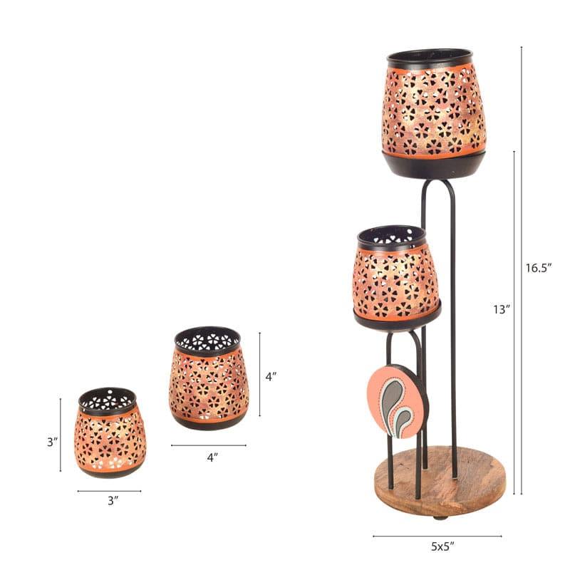 Buy Moroccan Salma Tealight Holder - Set Of Two Candle Holders from Vaaree