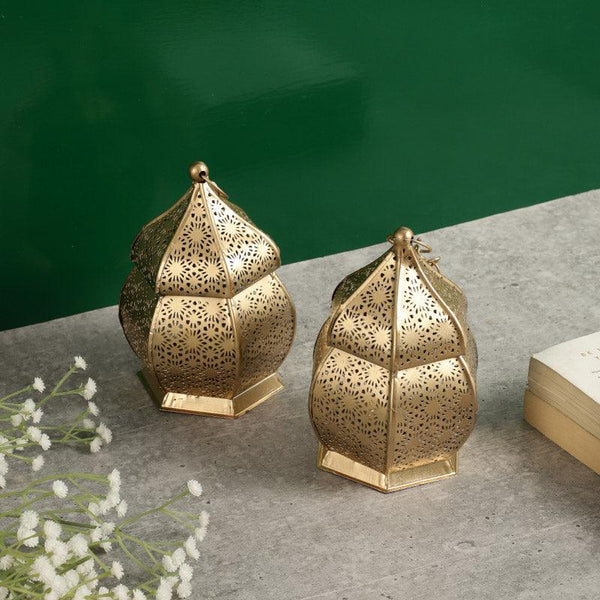 Buy Morrocan Lantern Glow Candle Holder - Set Of Two Candle Holders from Vaaree