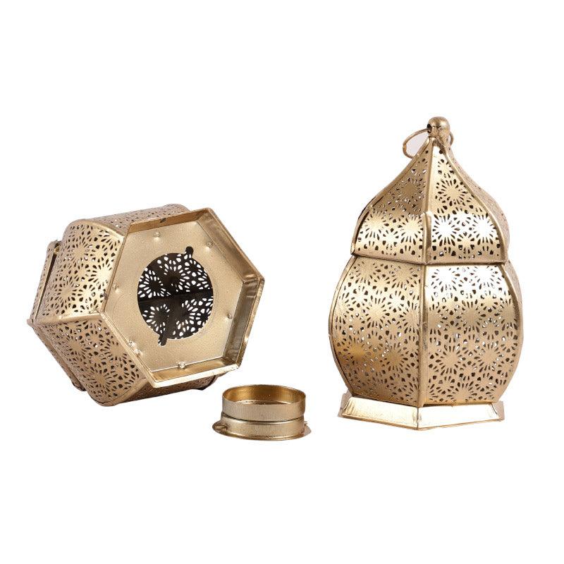 Buy Morrocan Lantern Glow Candle Holder - Set Of Two Candle Holders from Vaaree