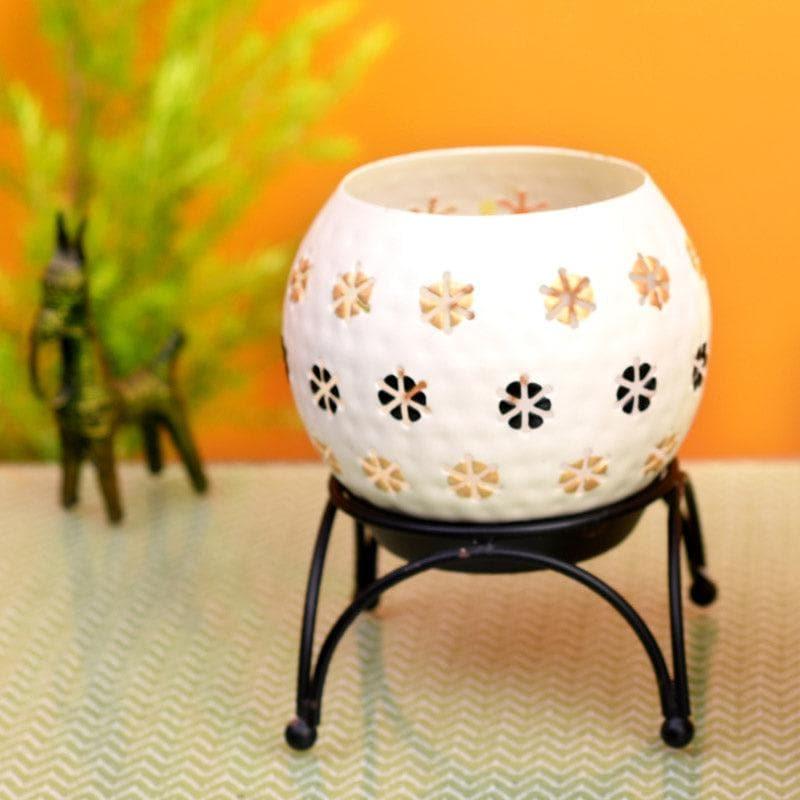 Buy Nahusha Tealight Candle Holder - Cream Candle Holders from Vaaree