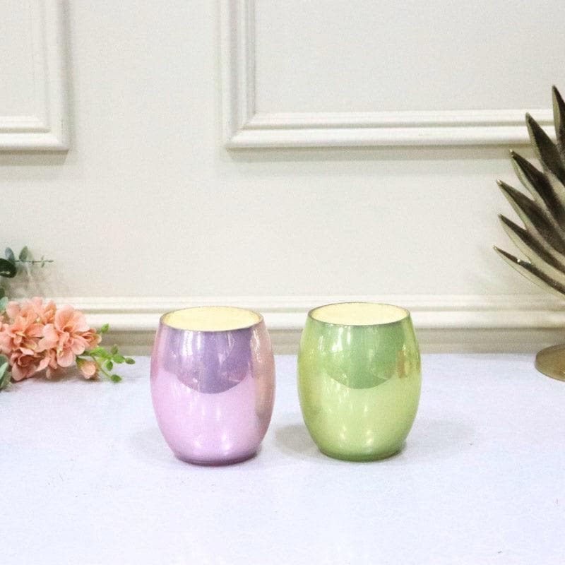 Buy Nami Votive (Purple & Green) - Set Of Two Candle Holders from Vaaree