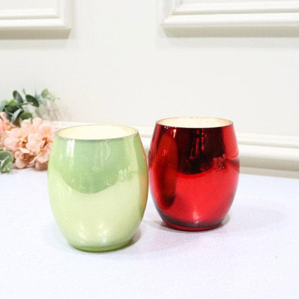 Buy Nami Votive (Red & Green) - Set Of Two Candle Holders from Vaaree