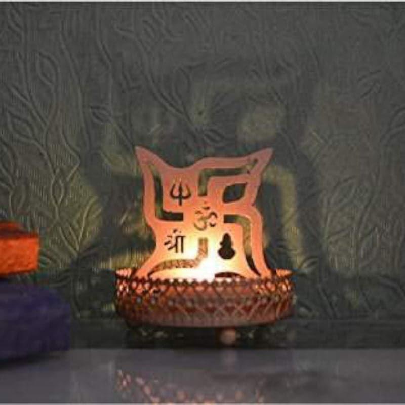 Tea Light Candle Holders - Om Shadow Tealight Holder