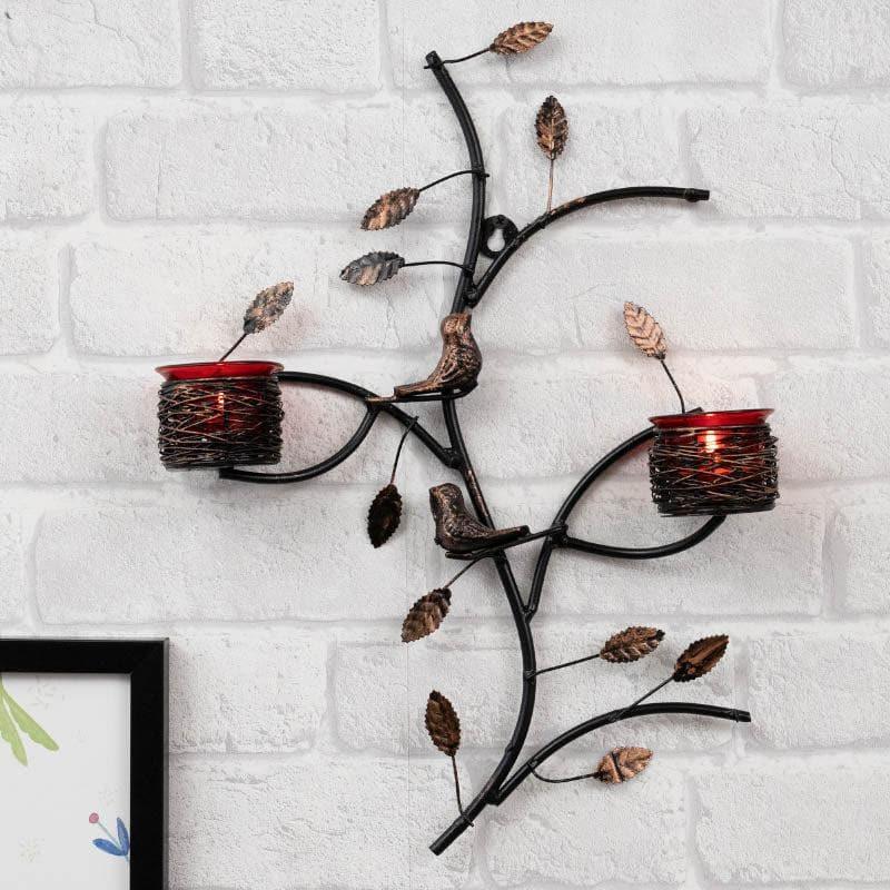 Tea Light Candle Holders - Patra Candle Holder - Red