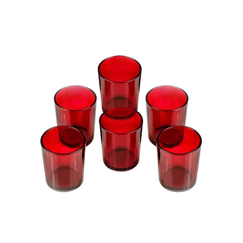 Buy Plera Tealight Candle Holder (Red) - Set Of Six Candle Holders from Vaaree