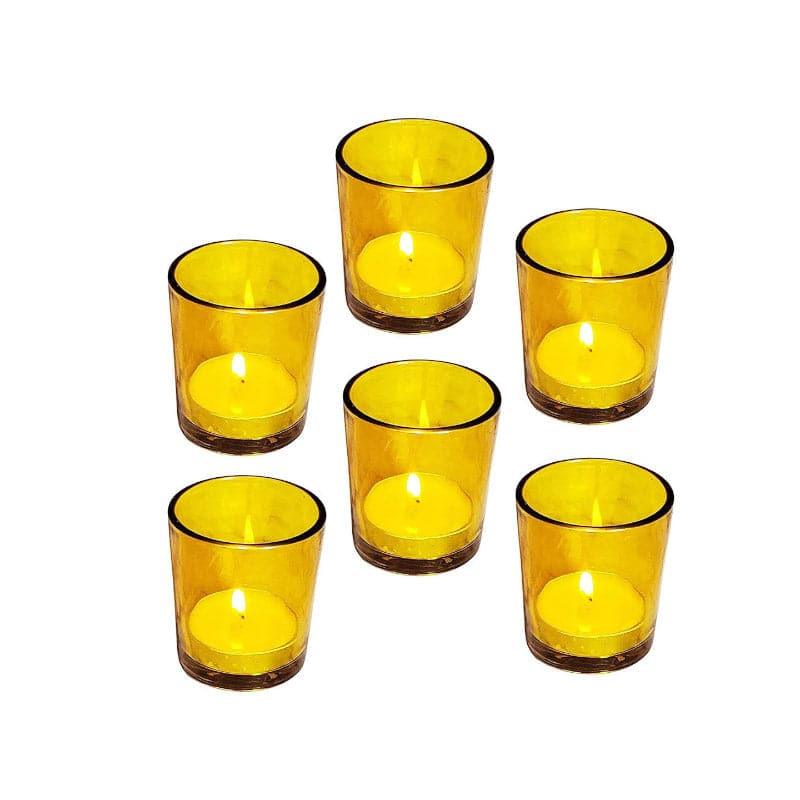 Buy Plera Tealight Candle Holder (Yellow) - Set Of Six Candle Holders from Vaaree