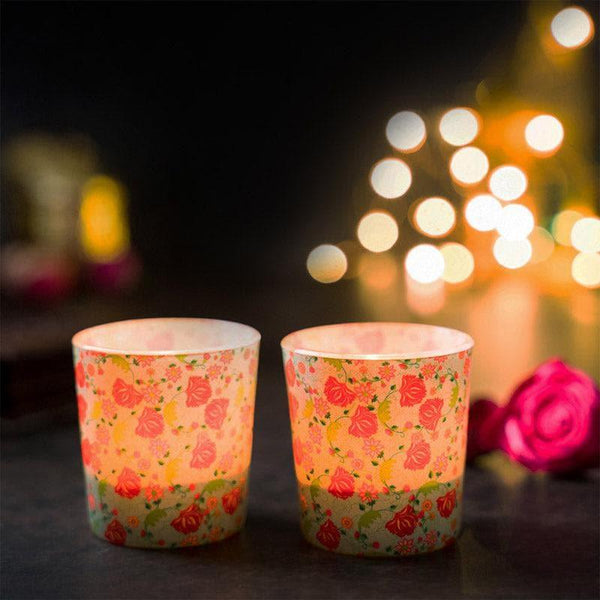 Buy Regal Lotus Candle Votive - Set Of Two Candle Holders from Vaaree