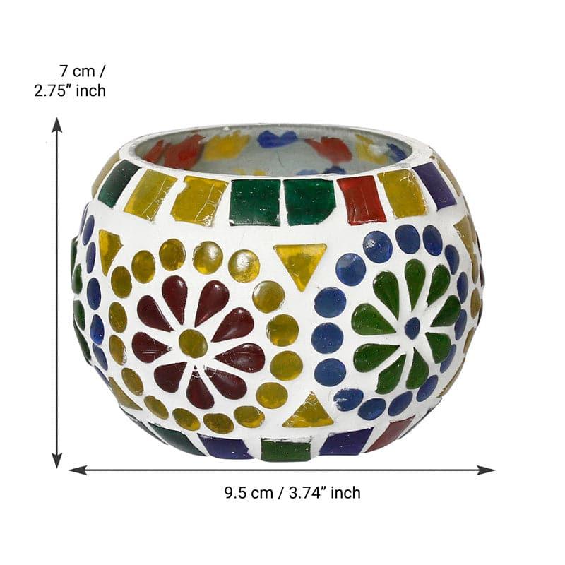 Buy Reyanh Mosaic Glass Tealight Candle Holder Candle Holders from Vaaree