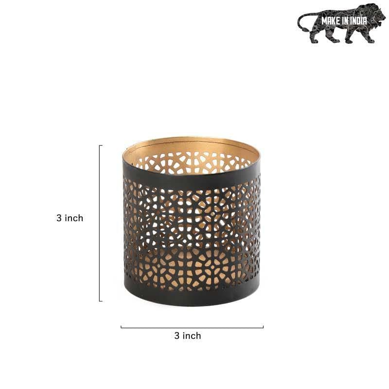 Tea Light Candle Holders - Round Chitrakala Tealight Candle Holder - Set Of Two