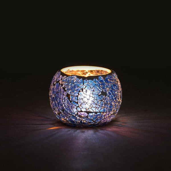 Buy Tea Light Candle Holders - Sabaa Mosaic Tealight Candle Holder - Blue at Vaaree online