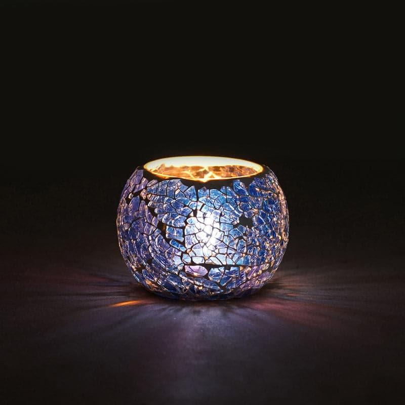 Buy Sabaa Mosaic Tealight Candle Holder - Blue Candle Holders from Vaaree