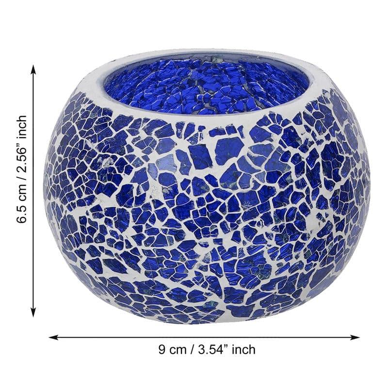 Buy Sabaa Mosaic Tealight Candle Holder - Blue Candle Holders from Vaaree