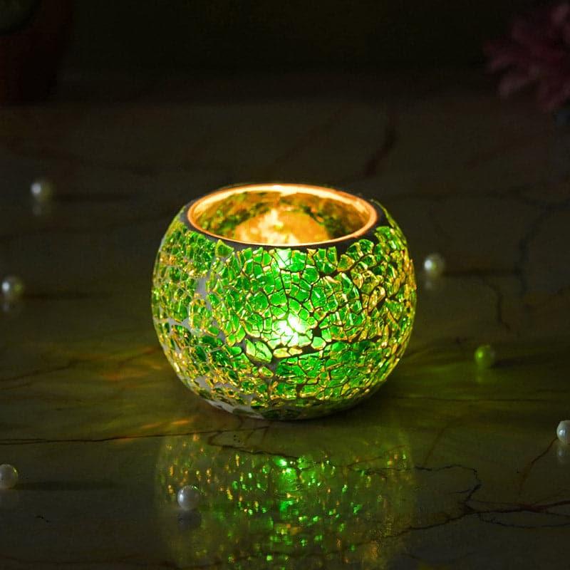 Buy Sabaa Mosaic Tealight Candle Holder - Green Candle Holders from Vaaree