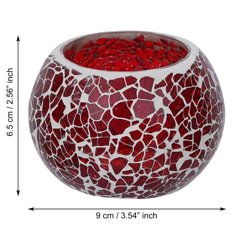 Buy Sabaa Mosaic Tealight Candle Holder - Red Candle Holders from Vaaree