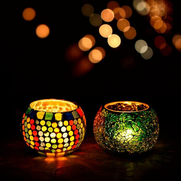 Buy Samoha Tealight Candle Holder - Set Of Two Candle Holders from Vaaree