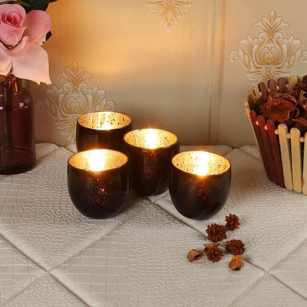 Buy Secura Tealight Candle Holder (Black) - Set Of Four Candle Holders from Vaaree