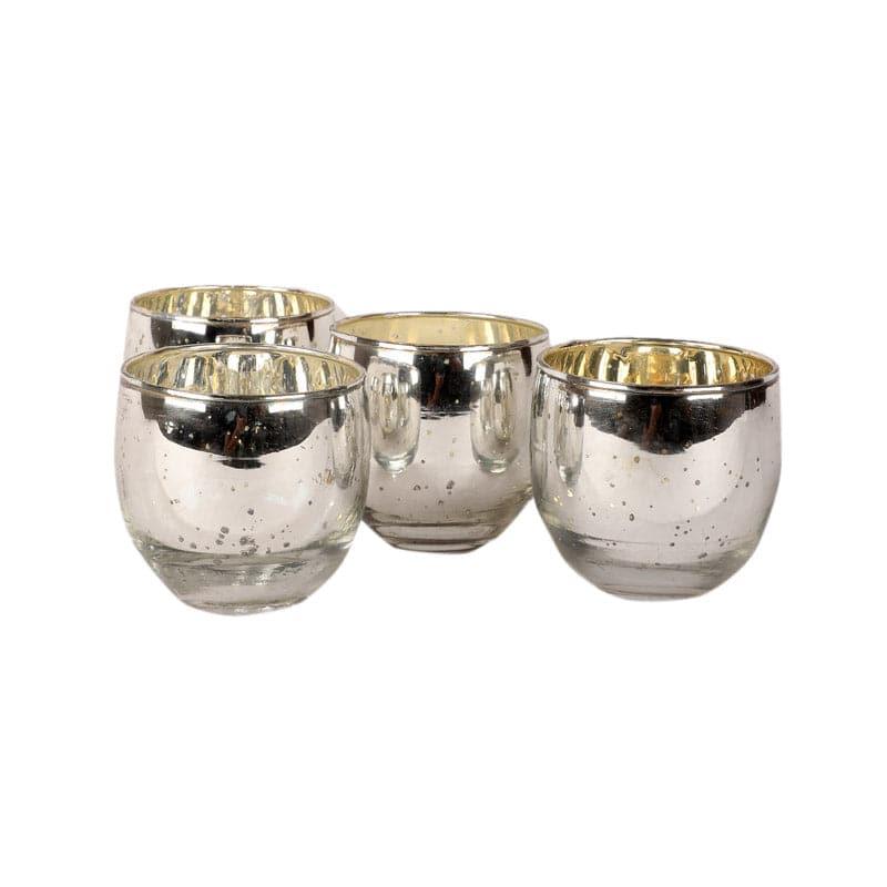 Buy Secura Tealight Candle Holder (Silver) - Set Of Four Candle Holders from Vaaree