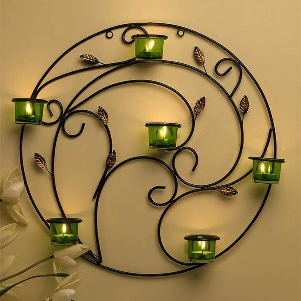 Buy Spiral Twig Candle Holder - Green Candle Holders from Vaaree