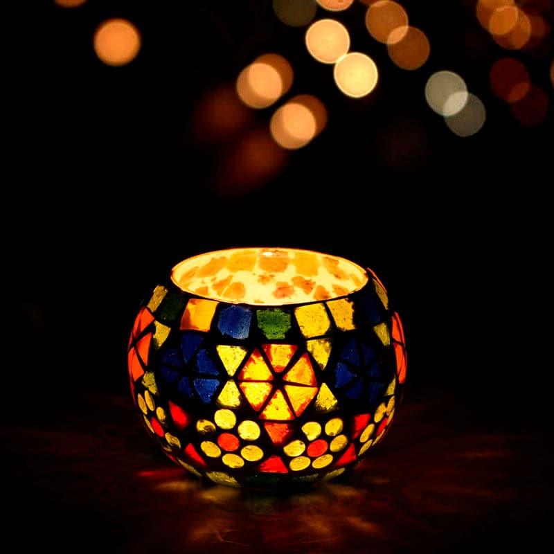 Buy Srishti Mosaic Glass Tealight Candle Holder Candle Holders from Vaaree