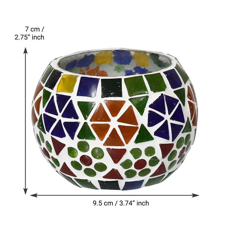 Buy Srishti Mosaic Glass Tealight Candle Holder Candle Holders from Vaaree