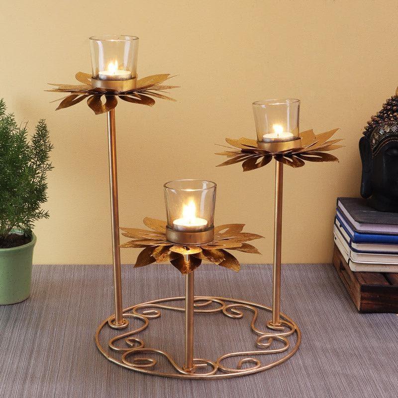 Buy Sunflower Bloom Tealight Candle Holder Candle Holders from Vaaree