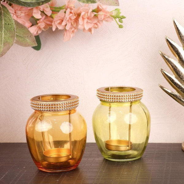 Buy Tea Light Candle Holders - Surya Jar Tealight Candle Holder - Set Of Two at Vaaree online